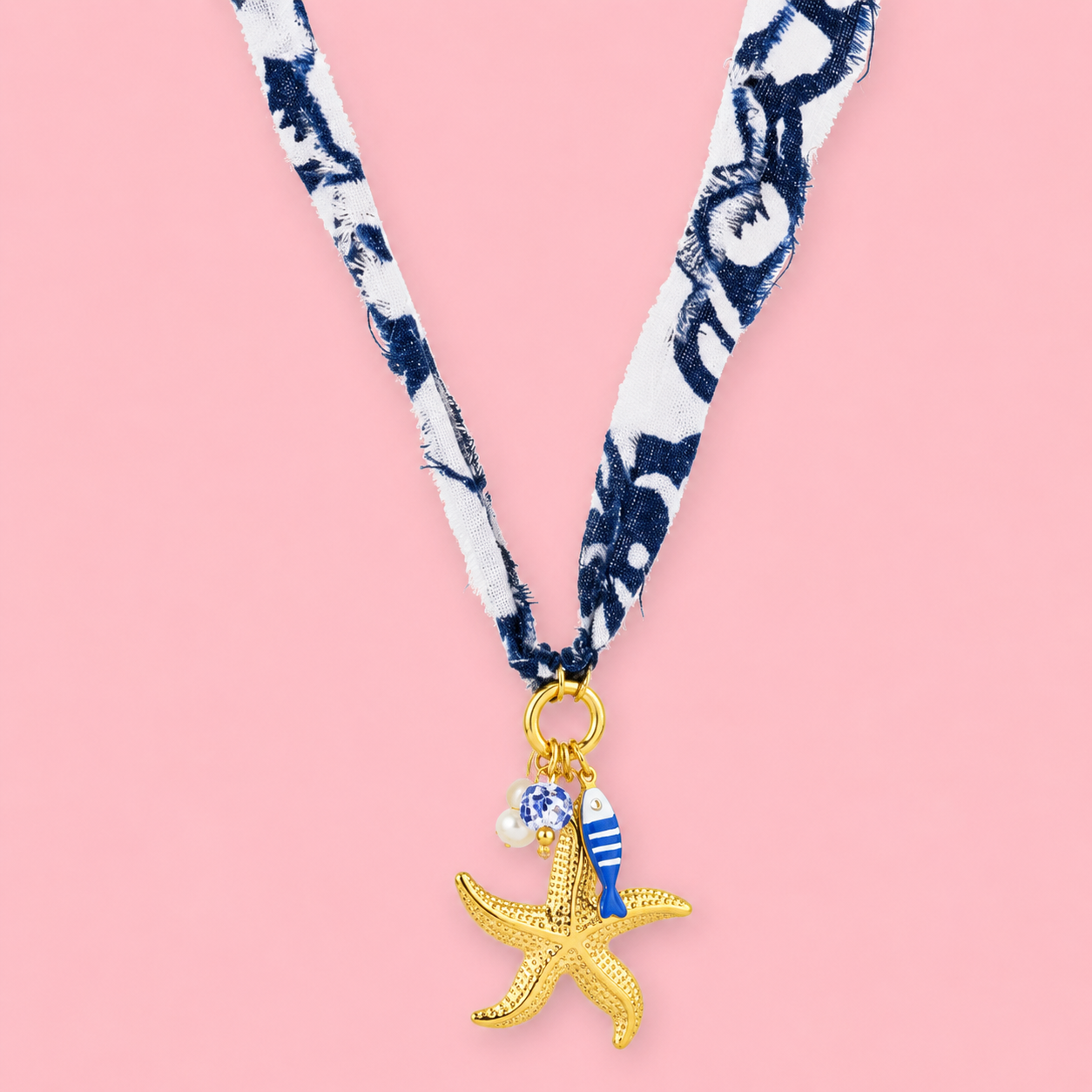 Delfsblauw Ketting