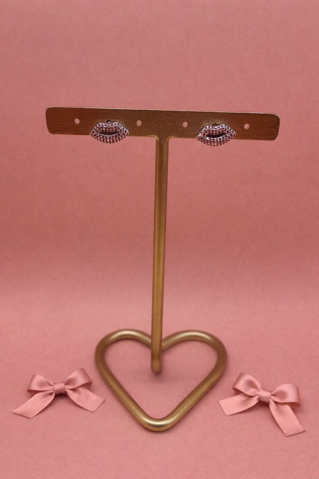 Oorbellen sweet lips - Bruin