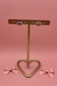 Oorbellen sweet lips - Bruin