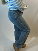 Brenice studs broek - Blauw