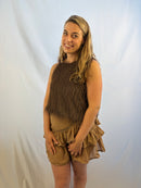 Ruffle top - Bruin
