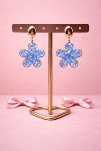 Oorbellen bloom baby - Blauw