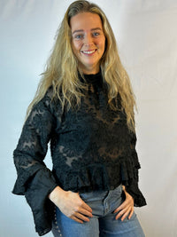 Kim blouse casual - Zwart