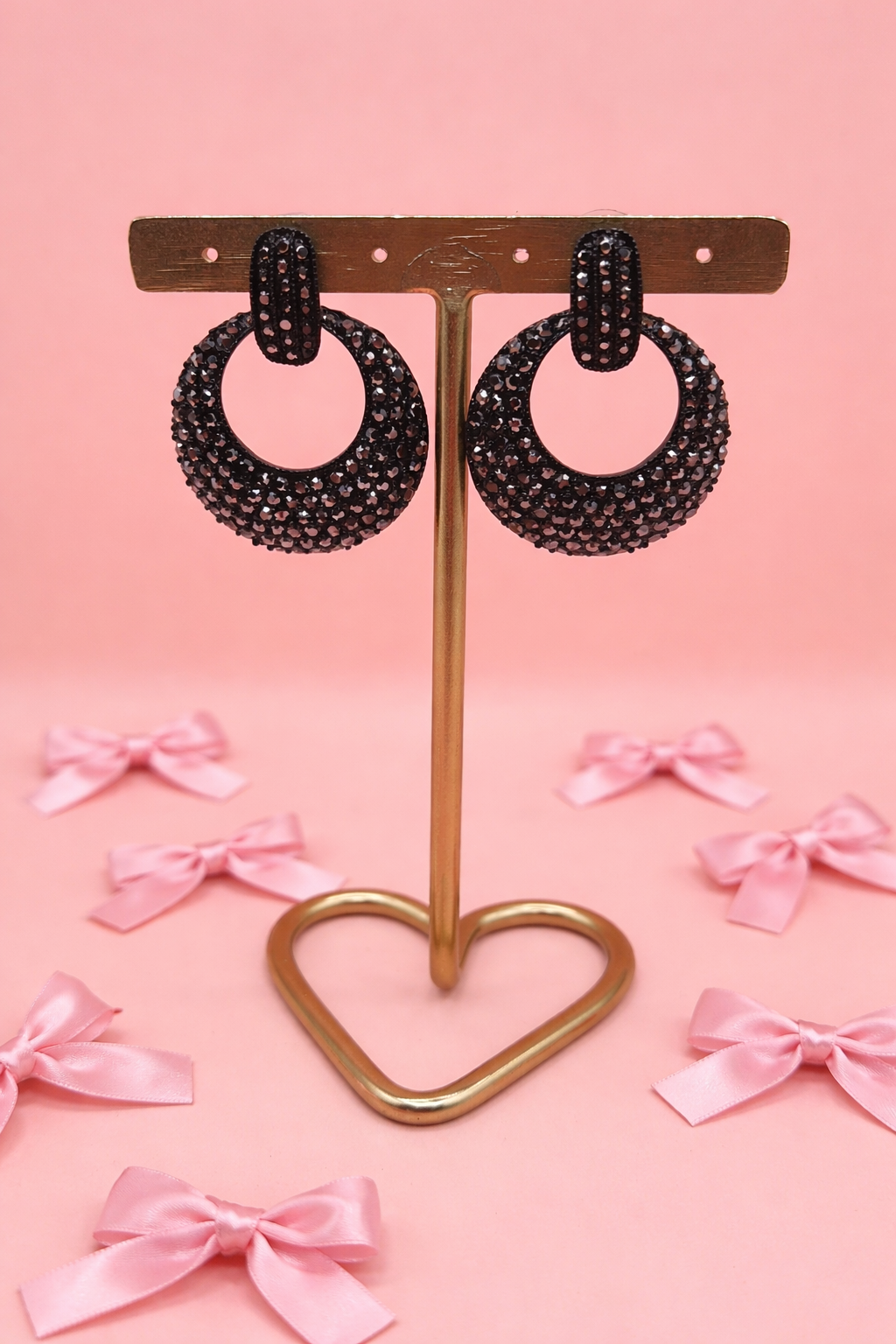 Oorbellen midnight sparkle - Zwart