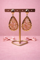 Oorbellen golden color - Roze