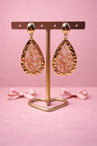 Oorbellen golden color - Roze