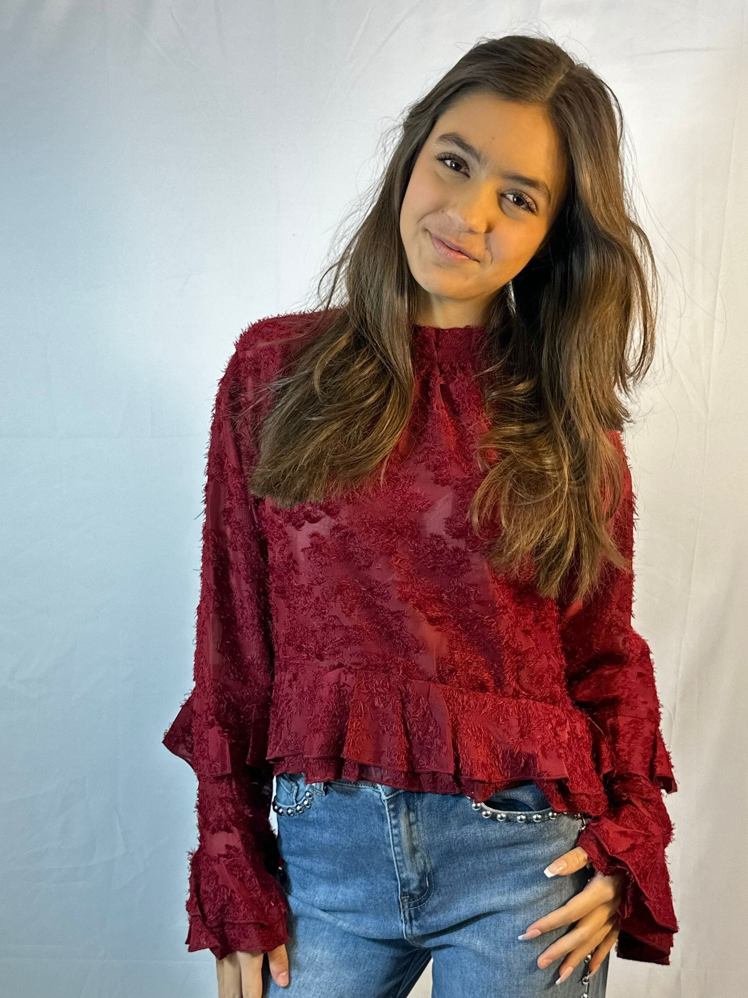 Kim blouse casual - Rood