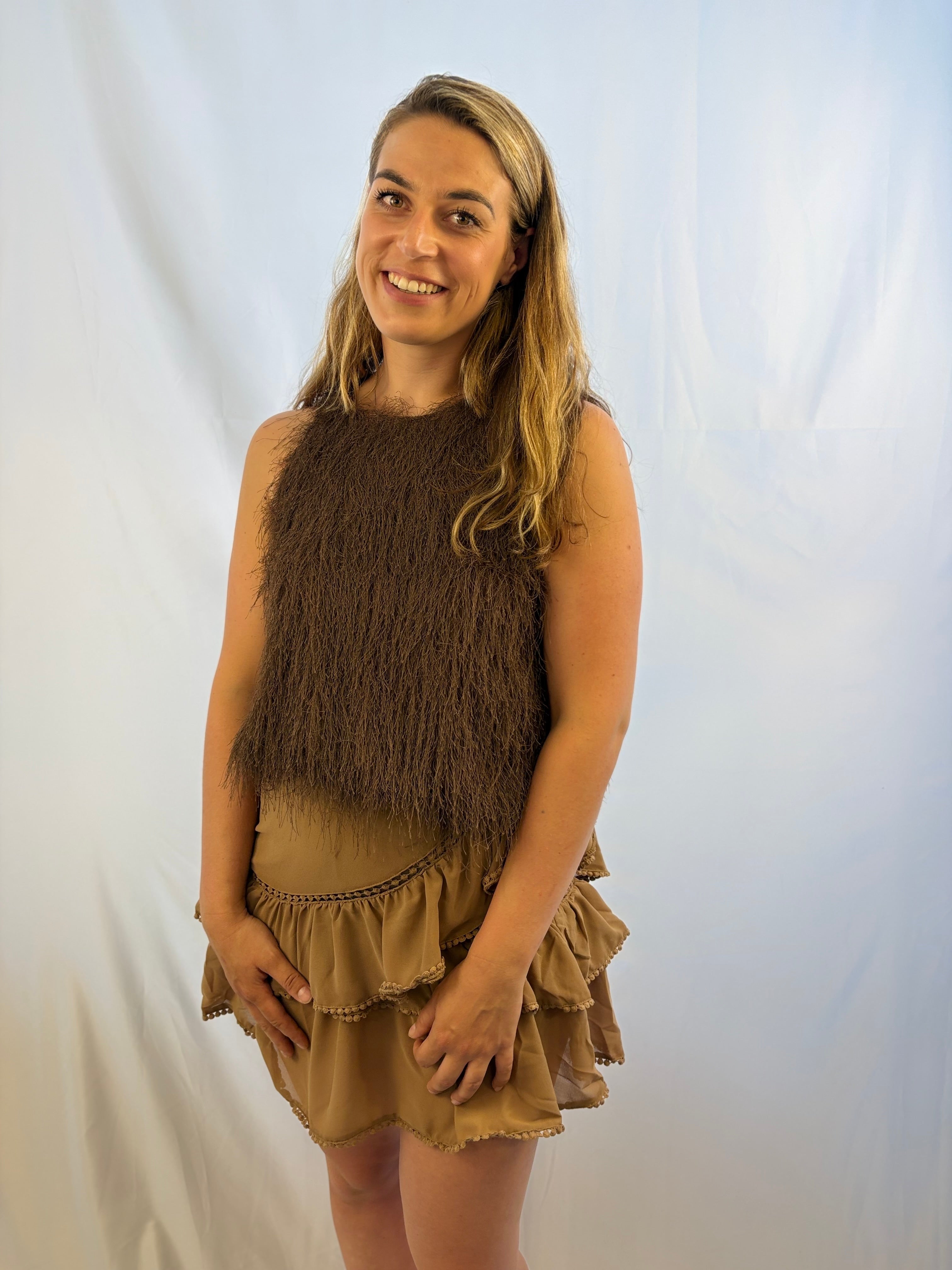 Ruffle top - Bruin