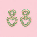 Green kiss hearts