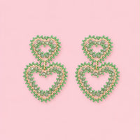 Green kiss hearts