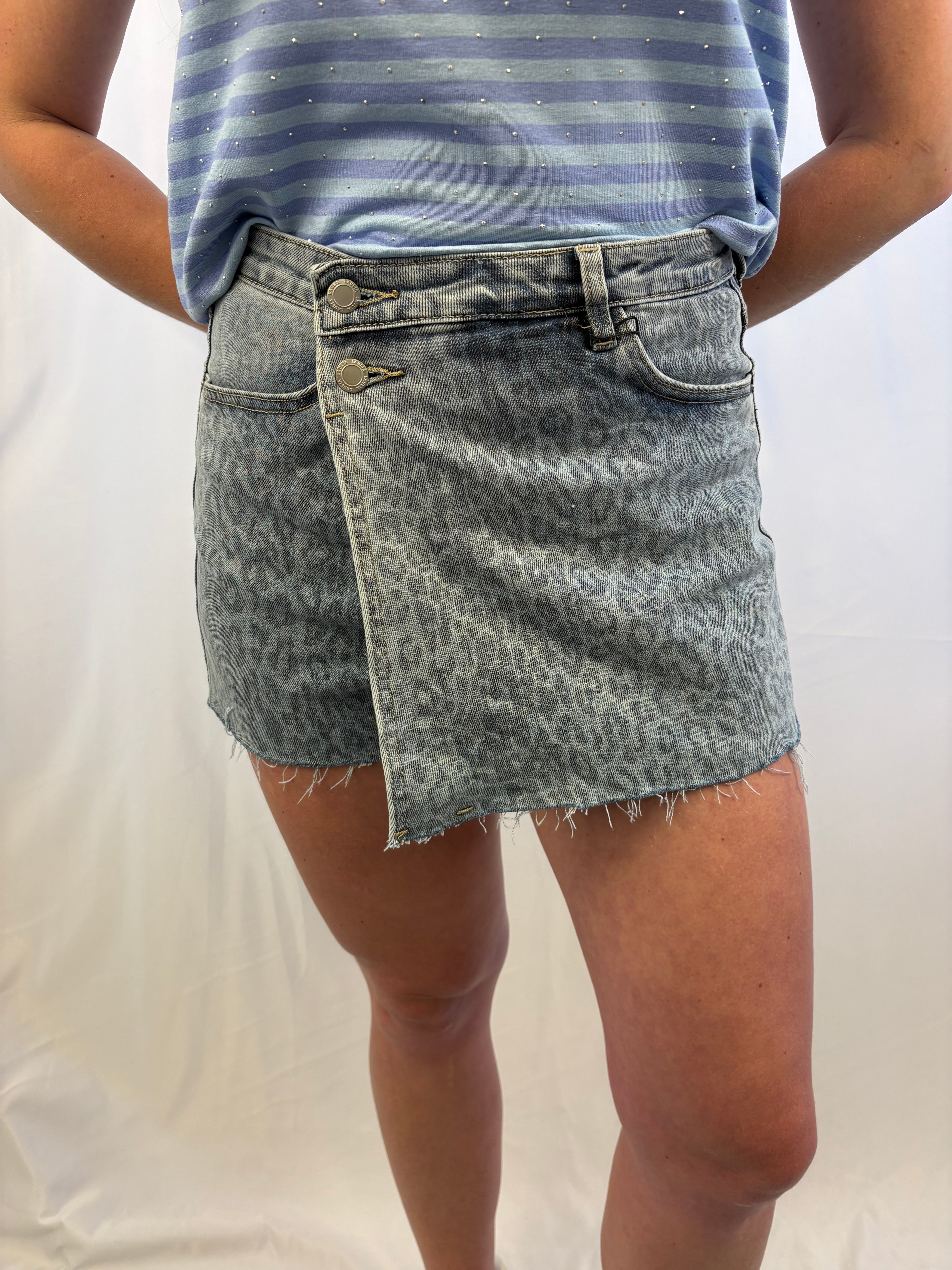 I love panter skort - Blauw