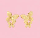 Gold butterfly -Oorbel