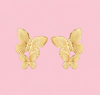 Gold butterfly -Oorbel