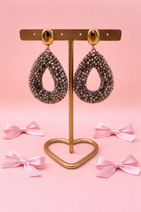 Oorbellen choco twist - Bruin