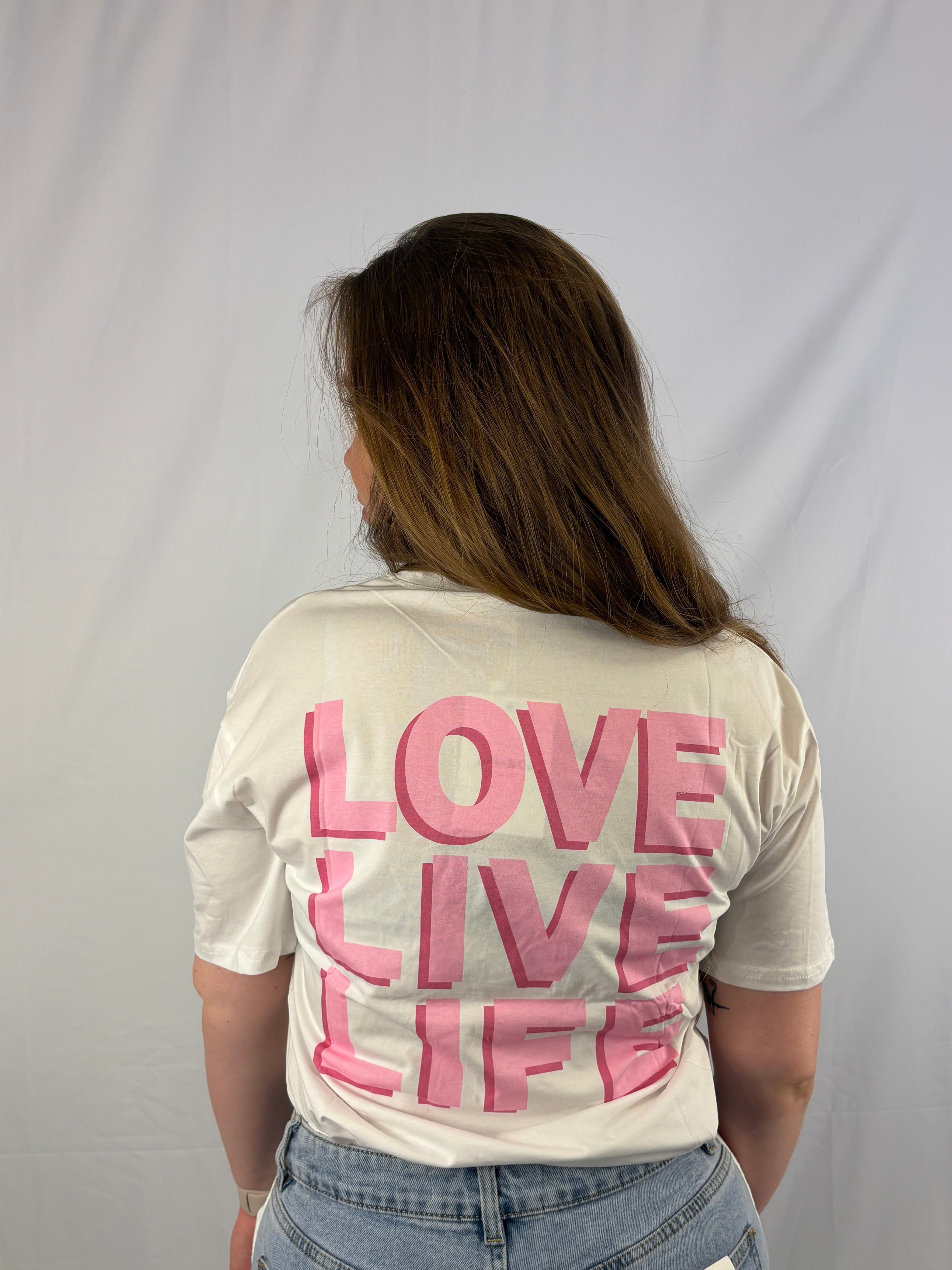 Lovelivelife T-shirt - Wit