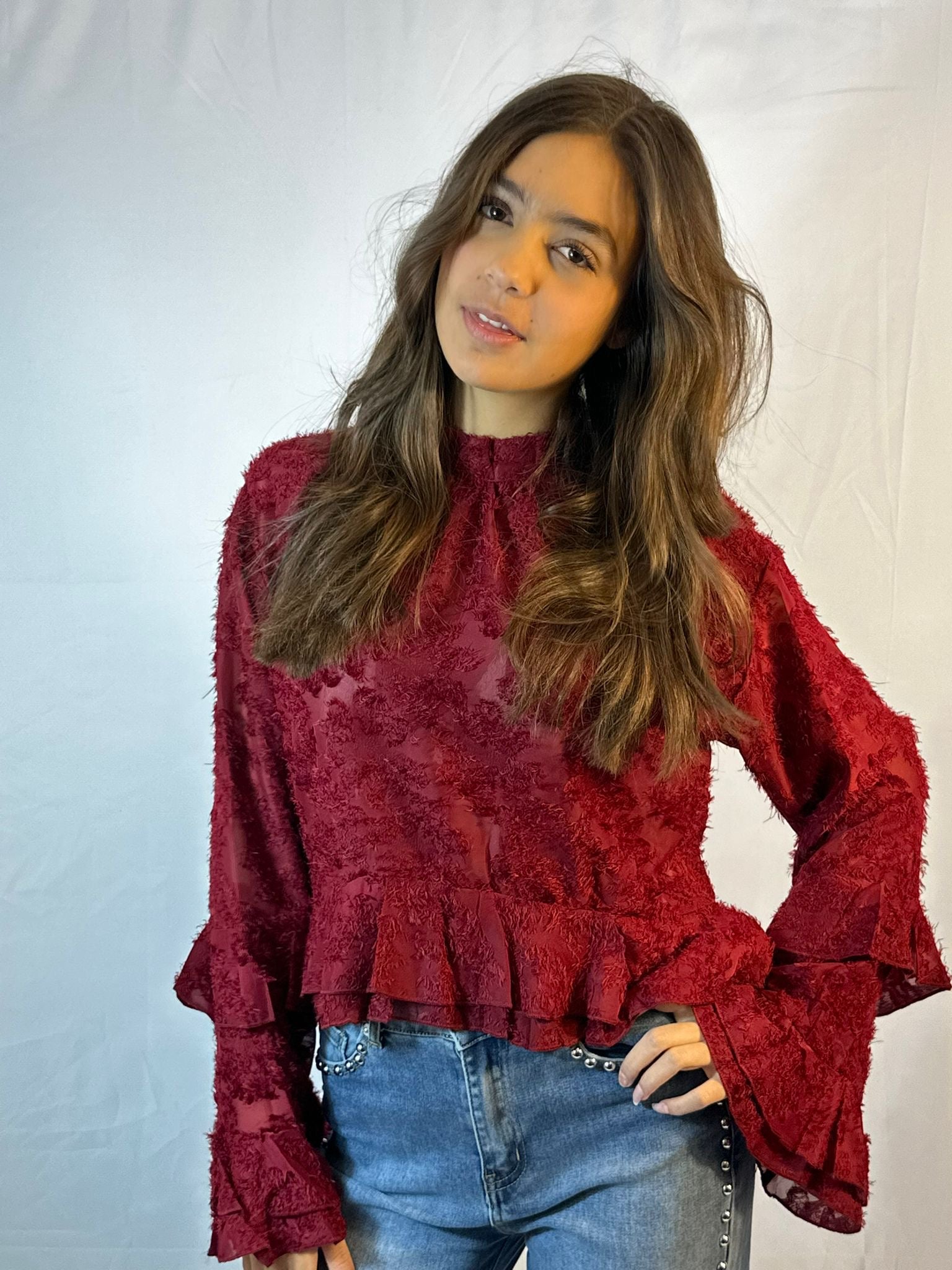 Kim blouse casual - Rood