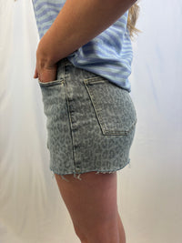 I love panter skort - Blauw