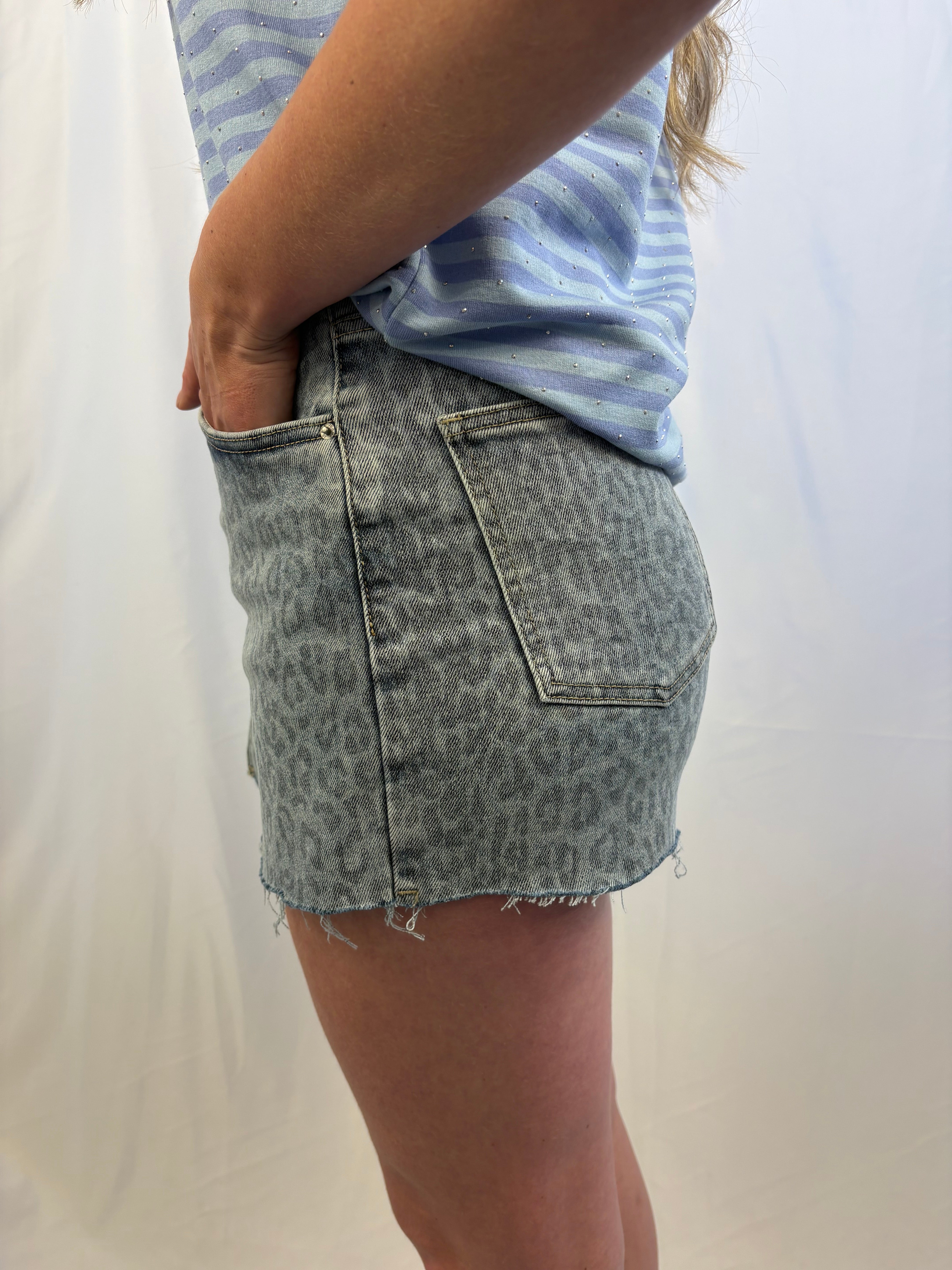 I love panter skort - Blauw