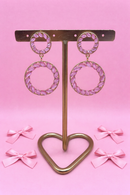 Soft Rose Duo- Oorbel roze