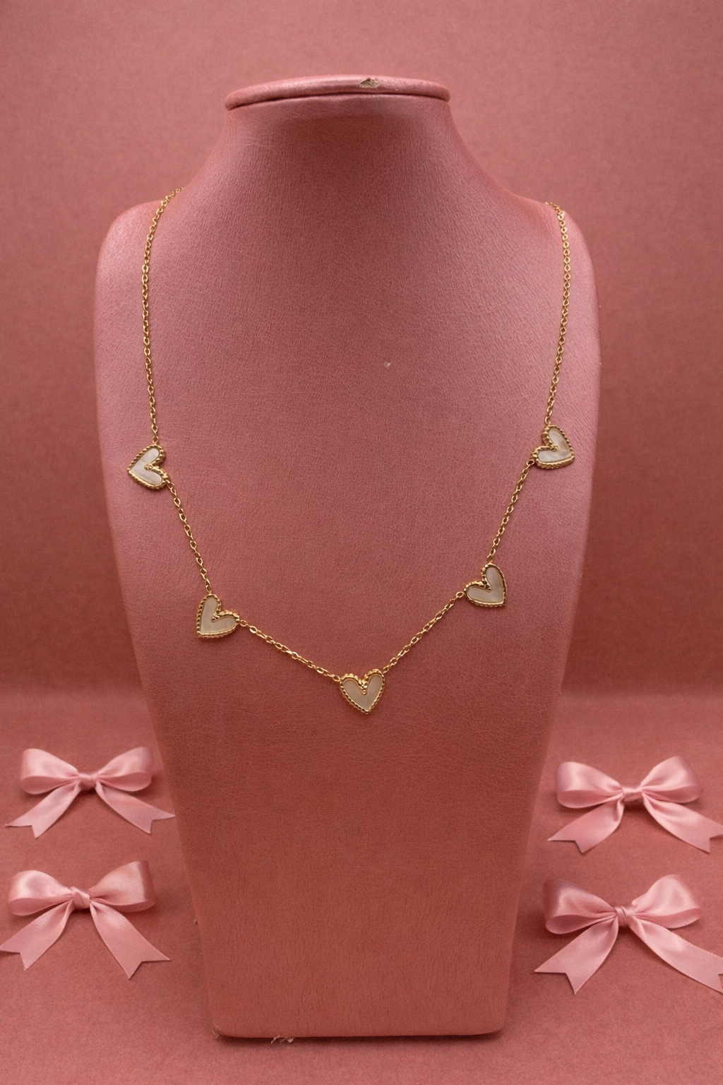 Ketting white love - Goud