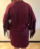 Anja cowboy jurkje - Bordeaux rood