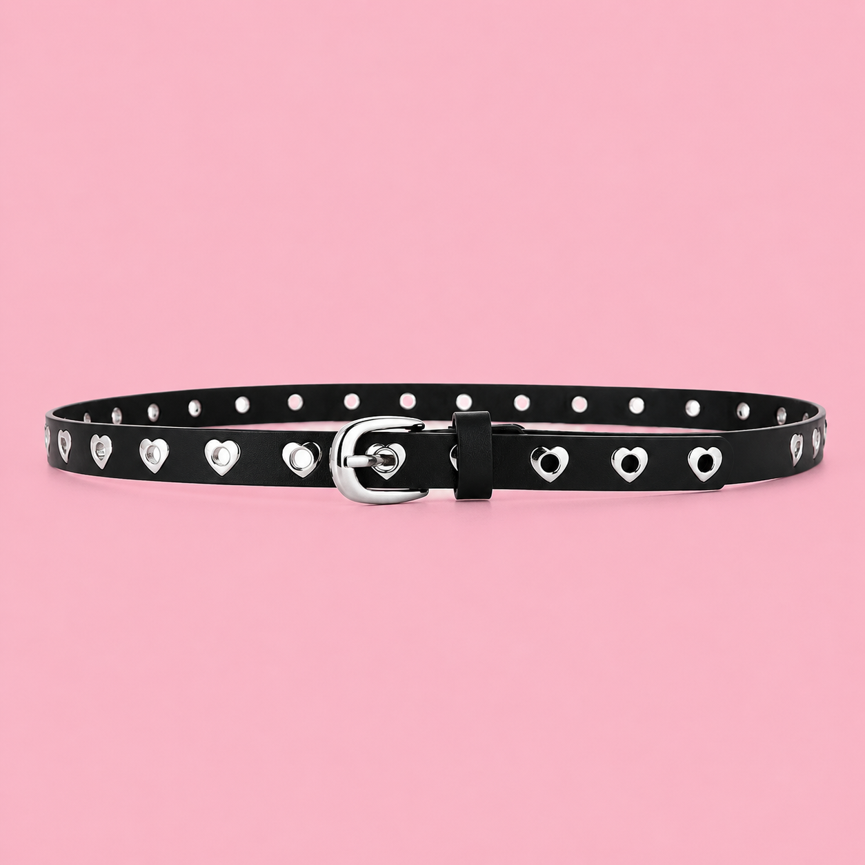 Amour Heart Belt - Black