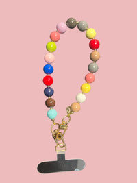 telefoonkoord Kralen gekleurd