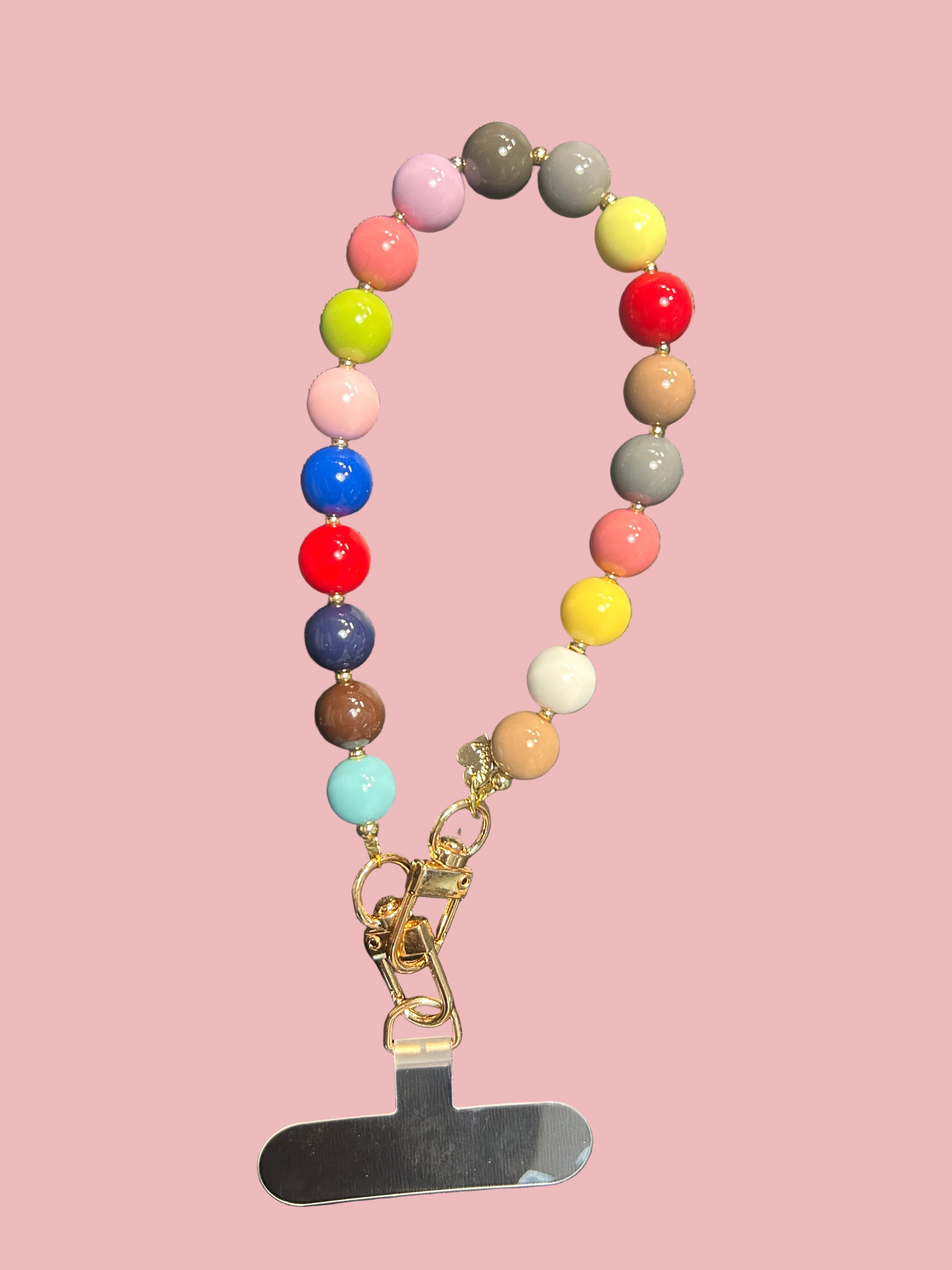 telefoonkoord Kralen gekleurd