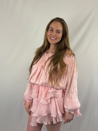 Pretty Pink Off-Shoulder Set