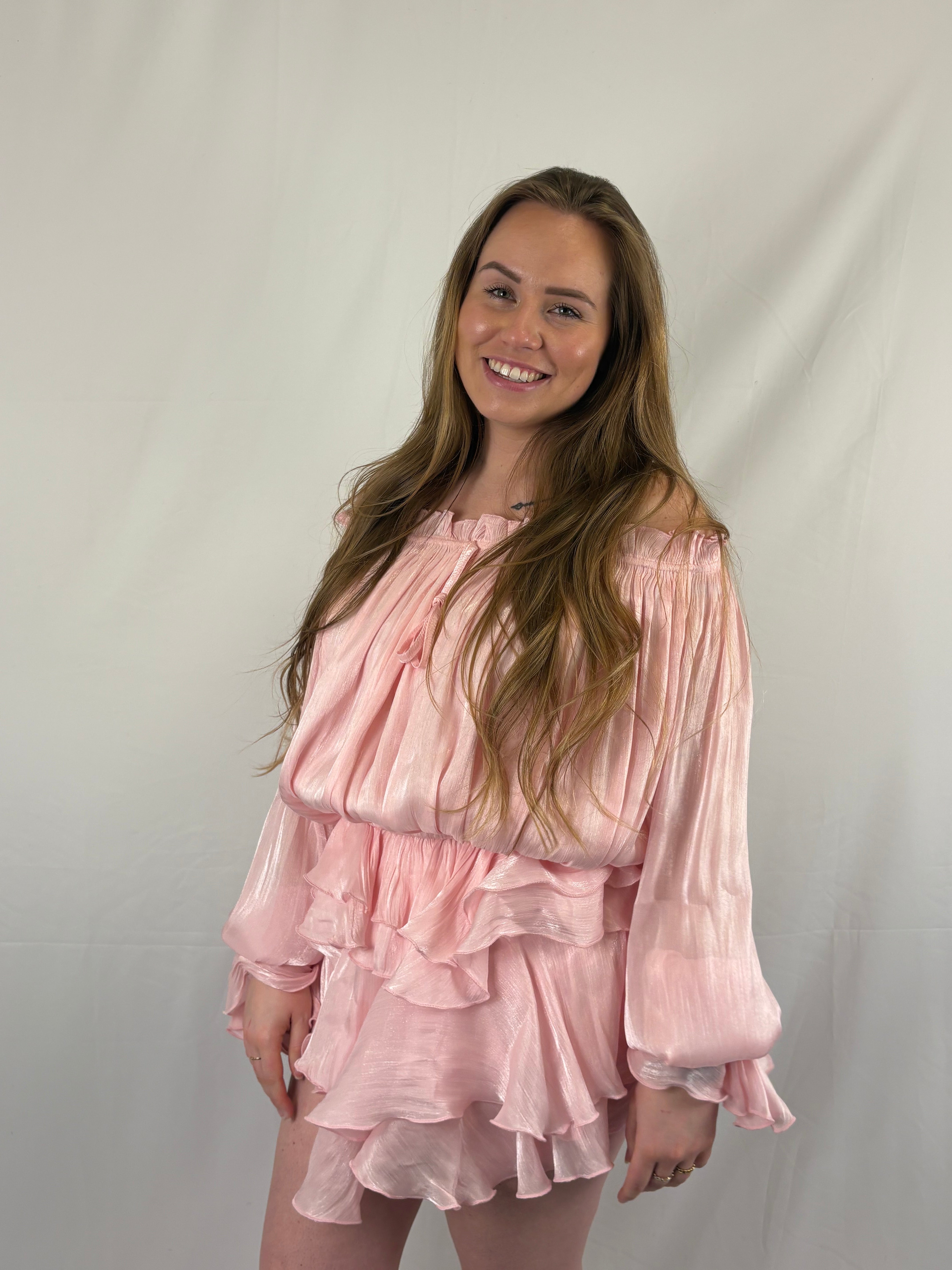 Pretty Pink Off-Shoulder Set