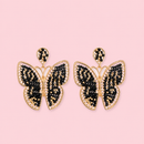 Oorbellen butterfly glam - Zwart