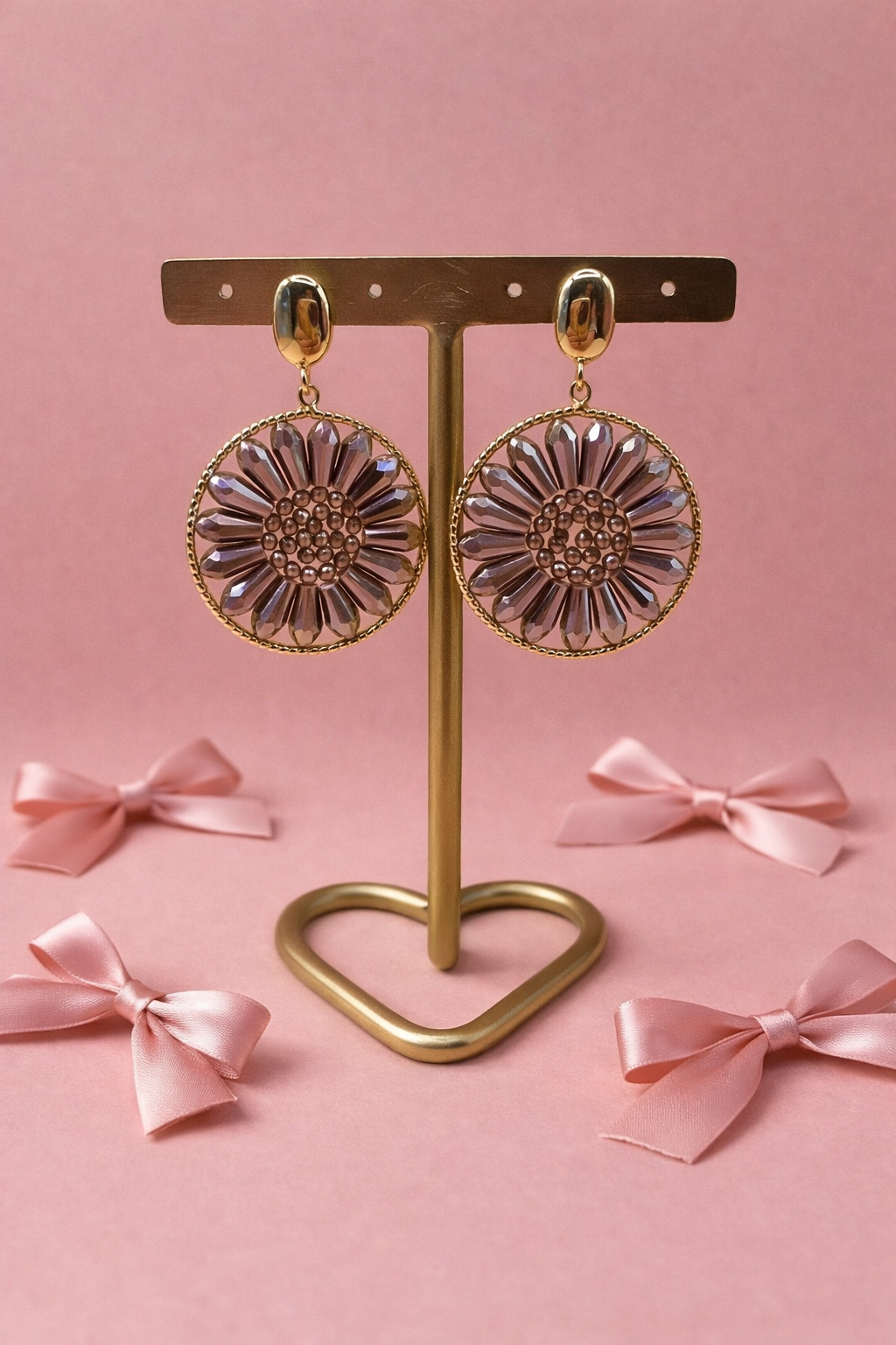 Oorbellen silver petal - Zilver