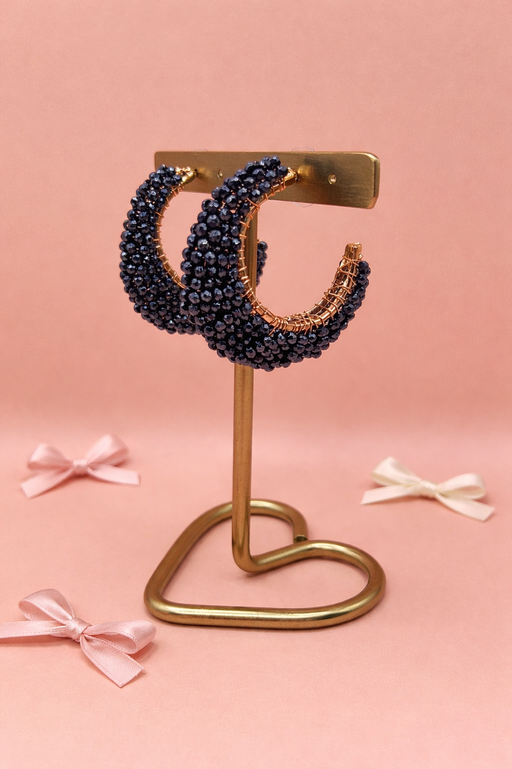 Oorbellen glitter grace - Blauw