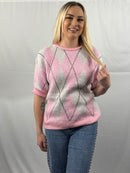 Lovely lattice top - Roze