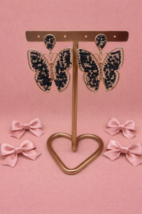 Oorbellen butterfly glam - Zwart