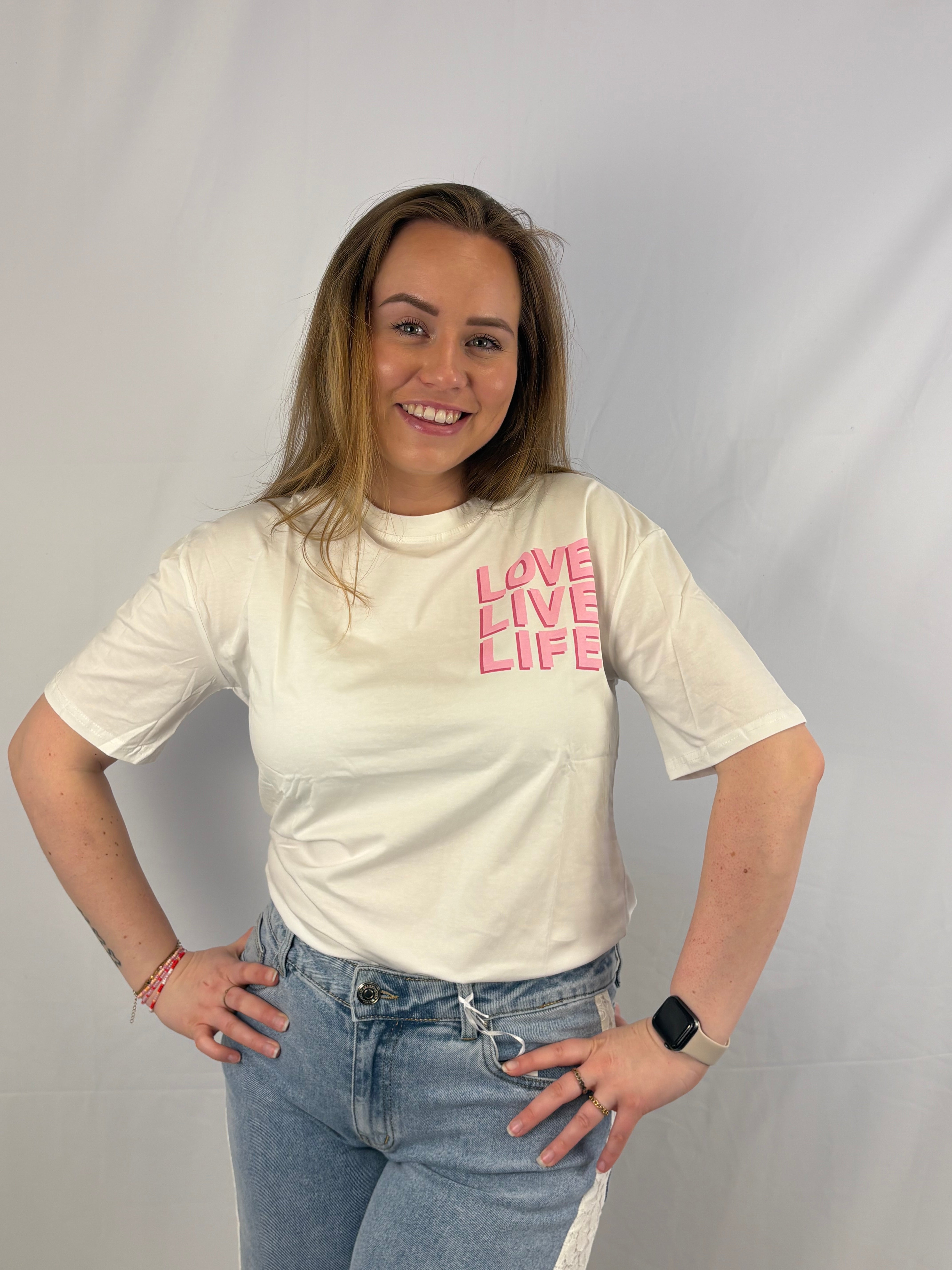 Lovelivelife T-shirt - Wit
