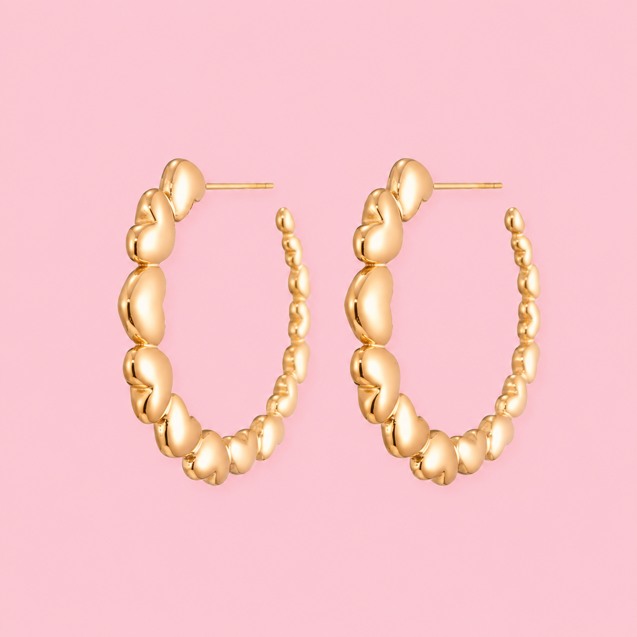 Oorbellen sweetheart circles - Goud