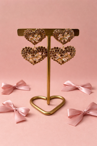 Oorbellen double love - Goud
