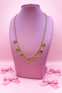 Ketting a lot of hearts - Goud