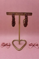 Oorbellen glitter grace - Bruin