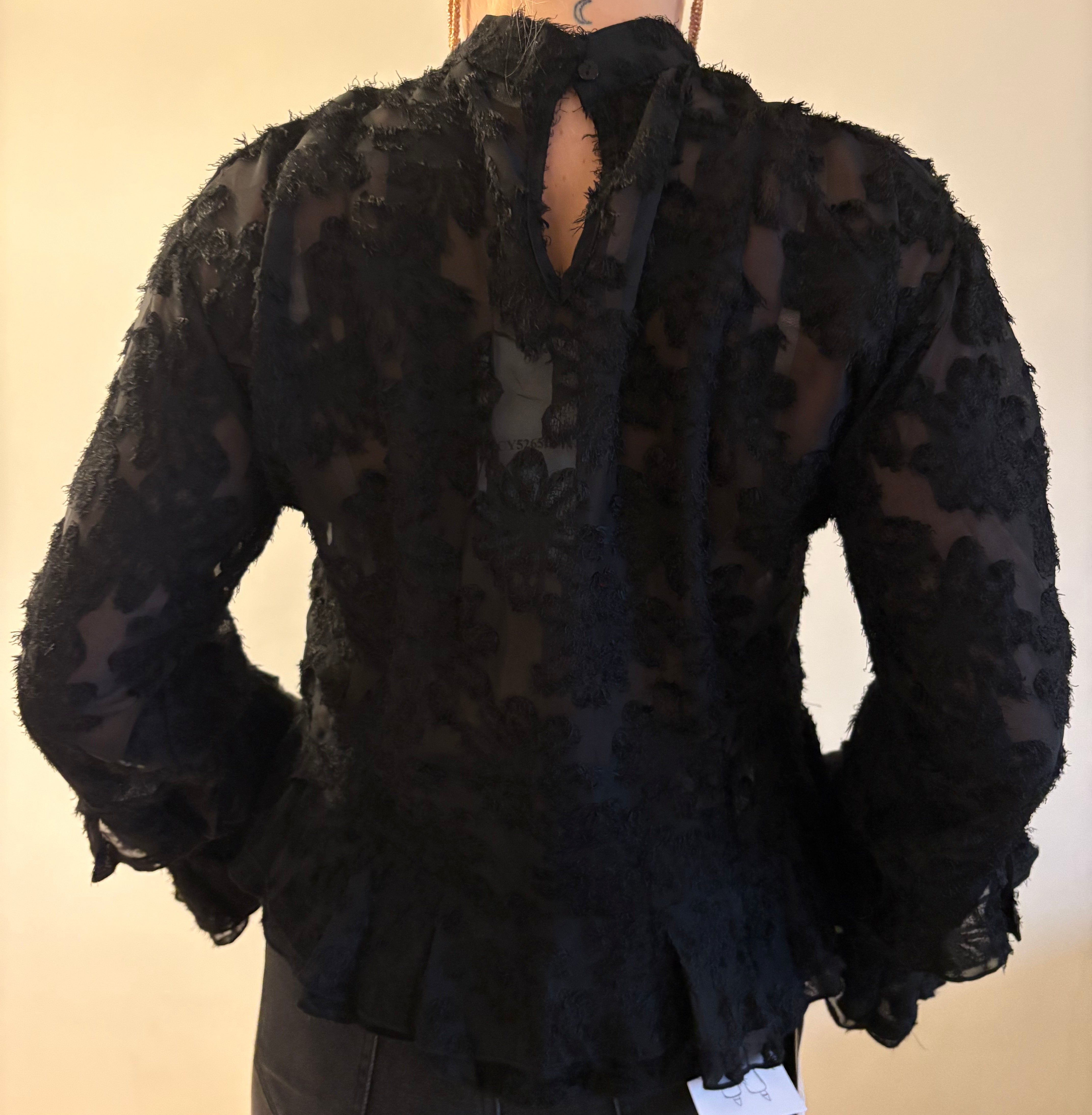 Kim blouse casual - Zwart