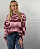 Happy stripes T-shirt - Roze