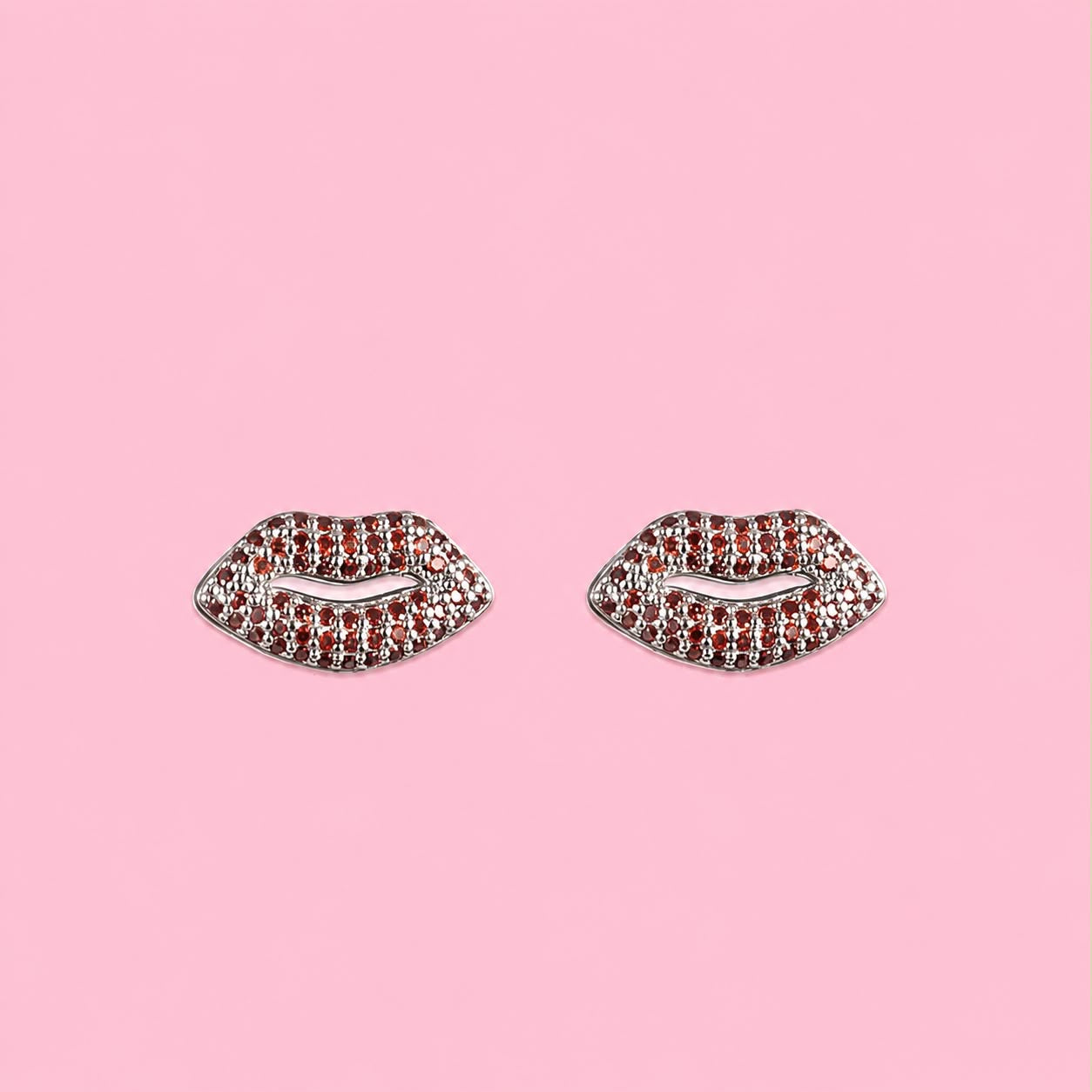 Oorbellen sweet lips - Bruin
