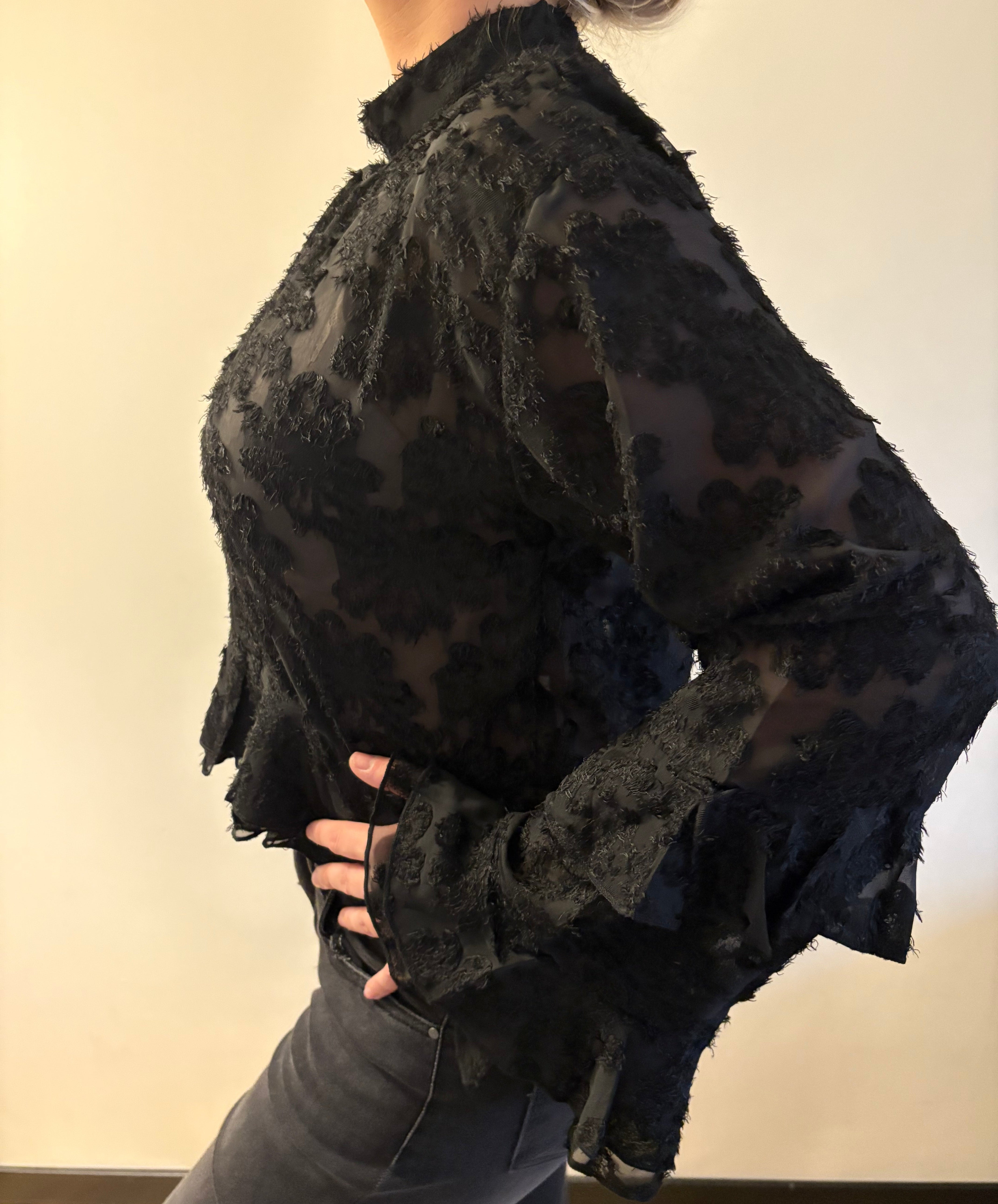 Kim blouse casual - Zwart