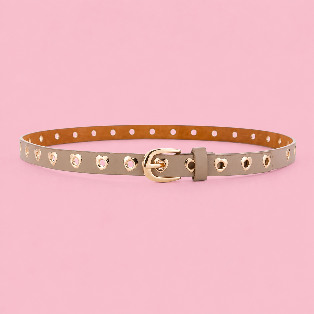 Amour Heart Belt- Khaki