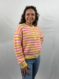 Stripe love trui - Geel