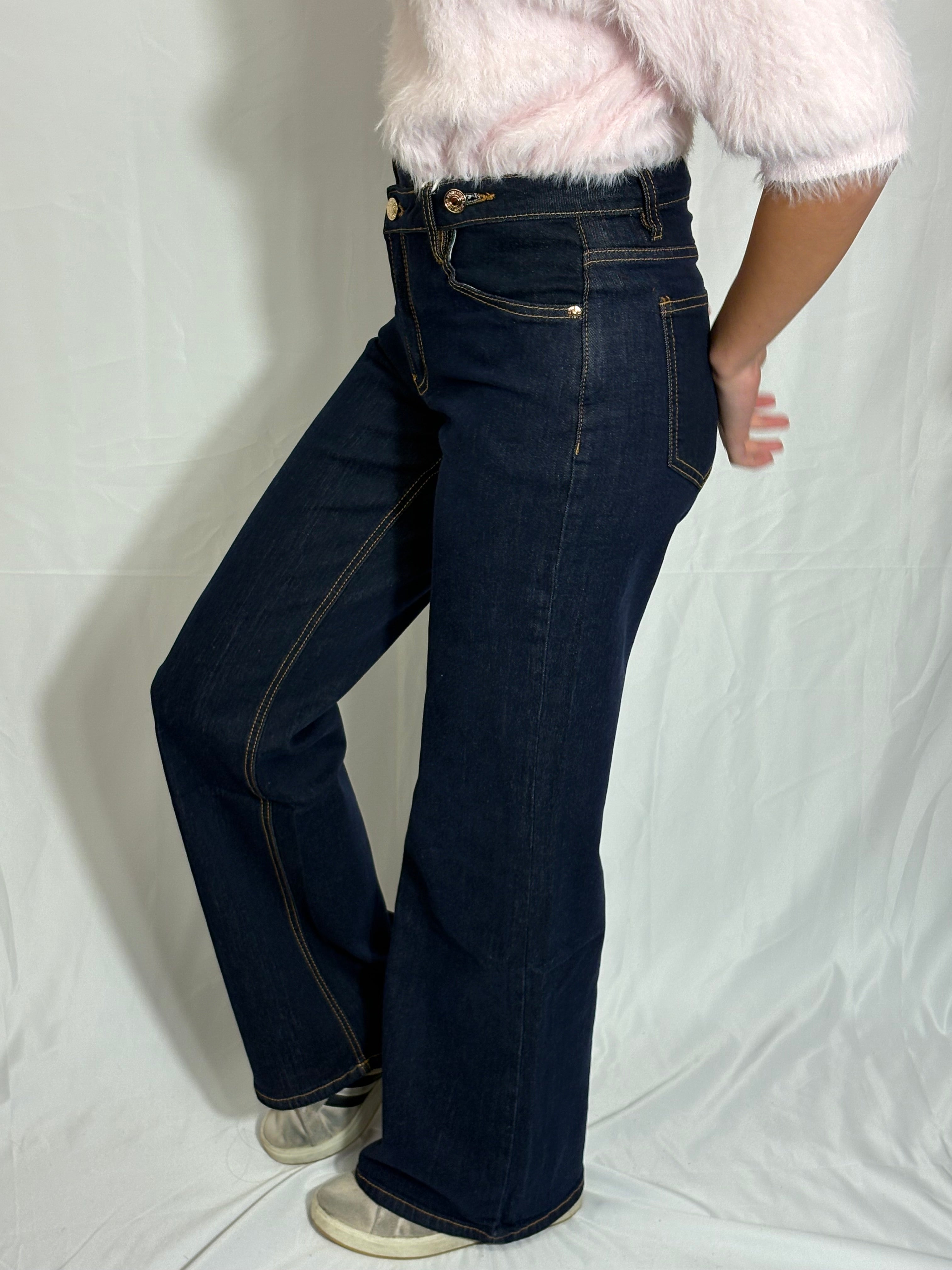 Melanie Wild leg broek - Donkerblauw