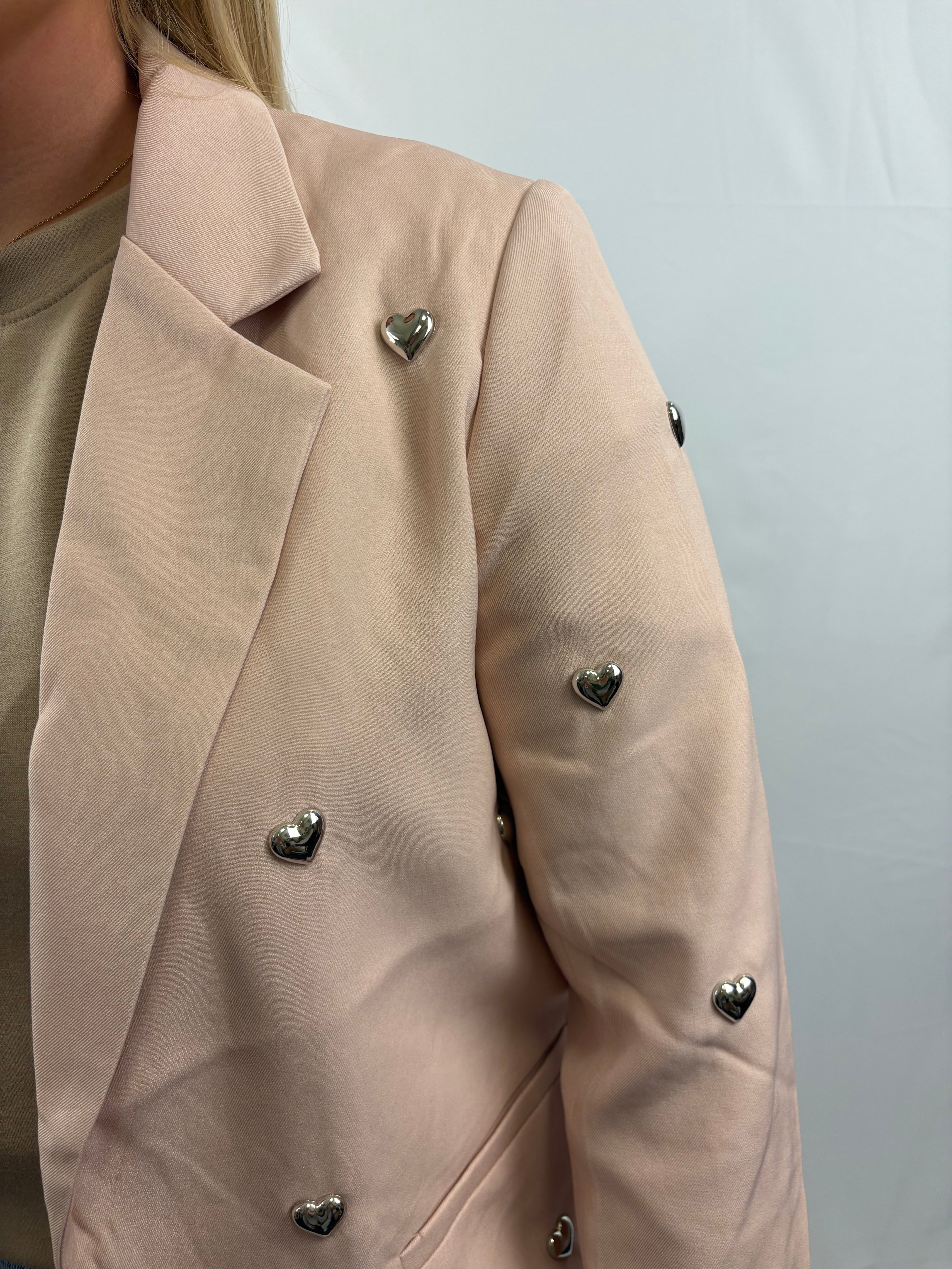 Hearts blazer - Roze