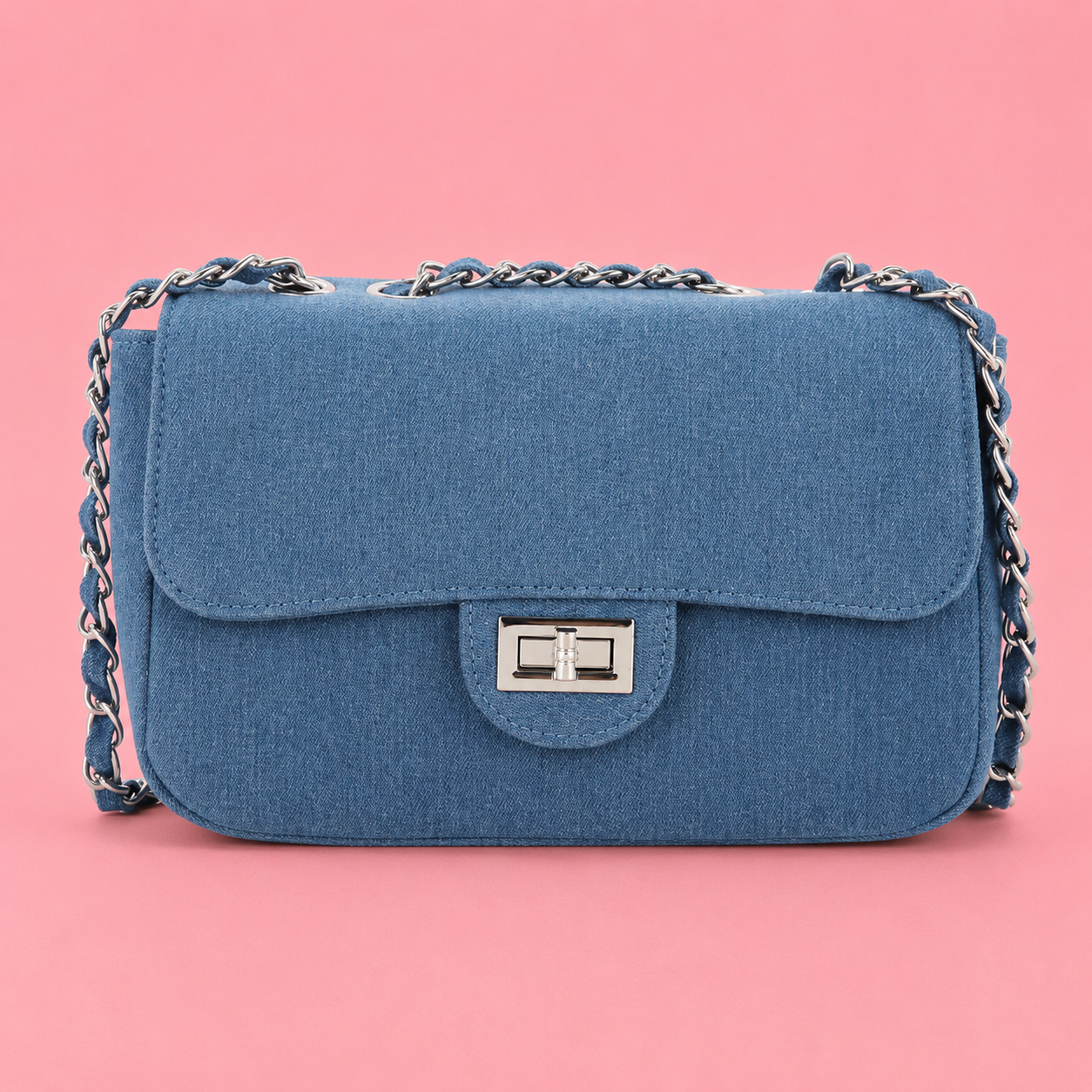 Tweed Glam Shoulderbag - Jeans blue