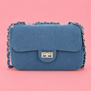 Tweed Glam Shoulderbag - Jeans blue